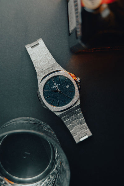 Diamo Frosted Watch: UK Bestseller, Silver Luxury Style (Tomell London)