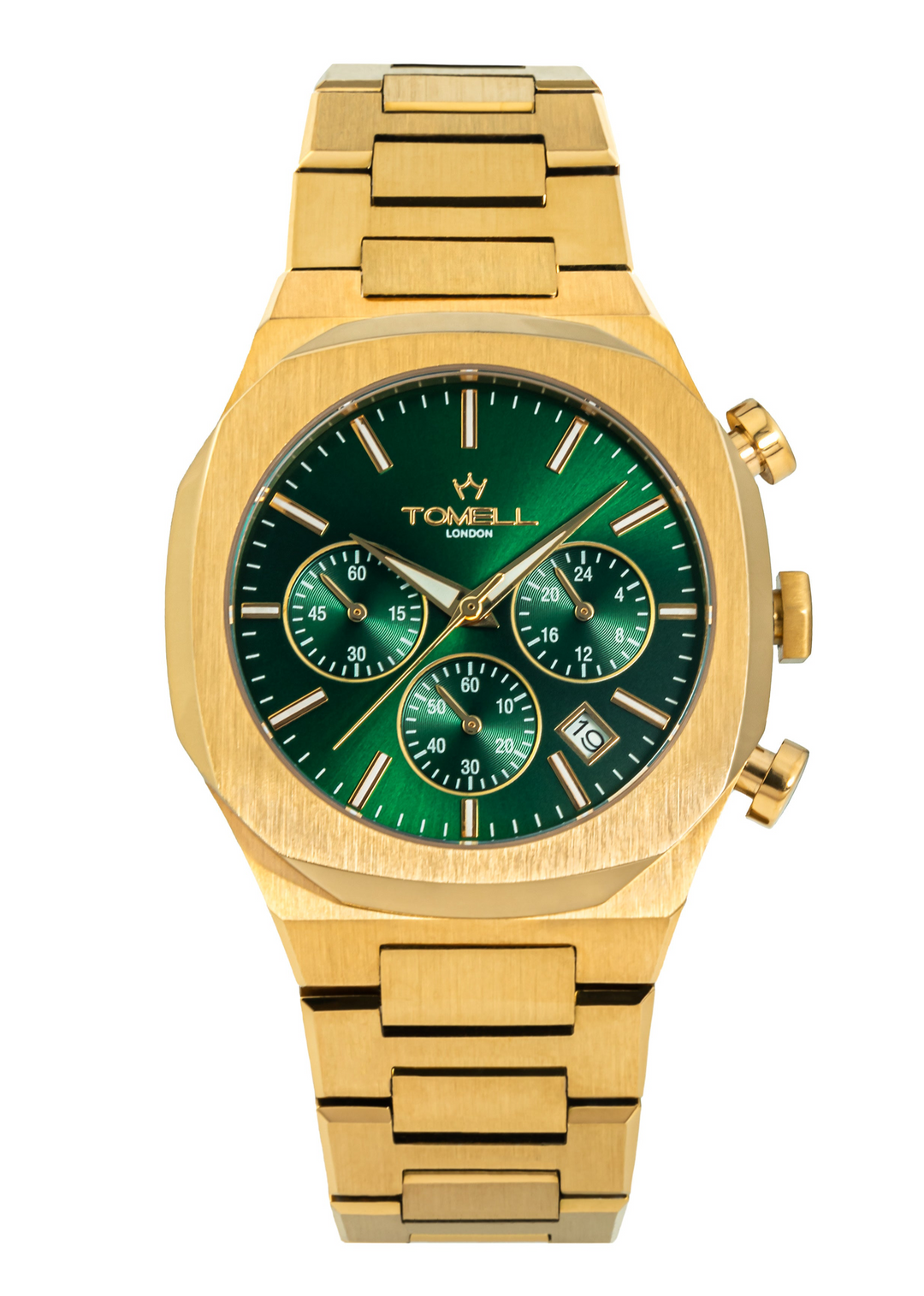 Gold Watch Green Face for Men | Green Rubin watches – Tomell London