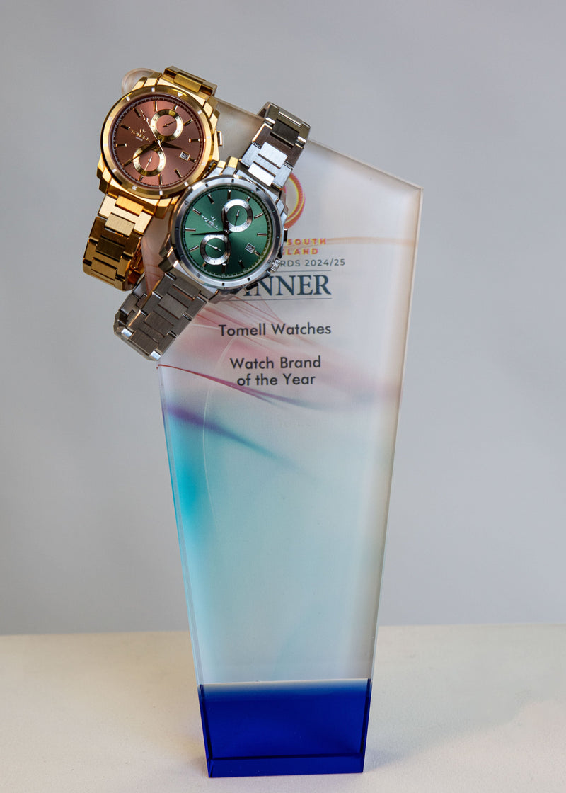 chronos-chocolate-wrist for men gold colour 