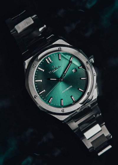 Men Watch with a aqua face with automatic movement
