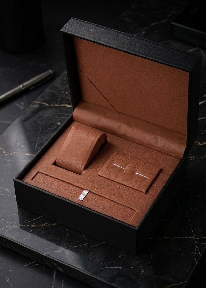 Tomell London Monarch Core Gold watch gift set in premium branded box, gold luxury British watch for him or her, independent UK watch brand