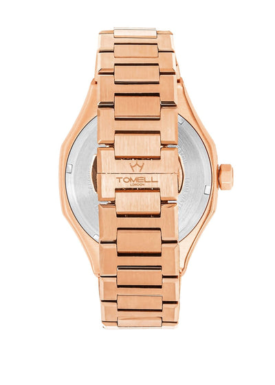 Rose gold watch with a Tomell London 