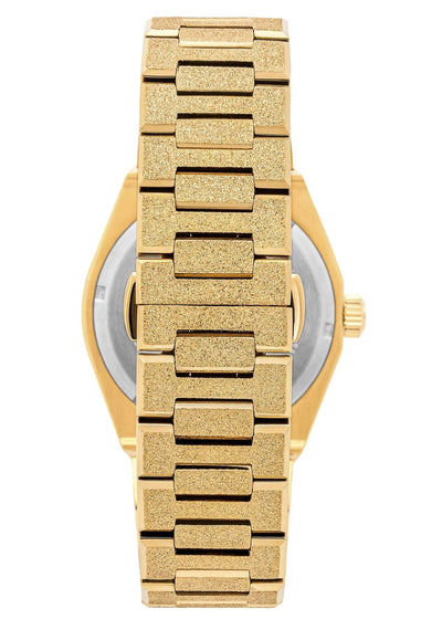 Frosted Gold watch for men
