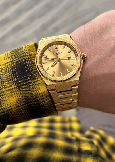 Gold frosted men watch Tomell London 