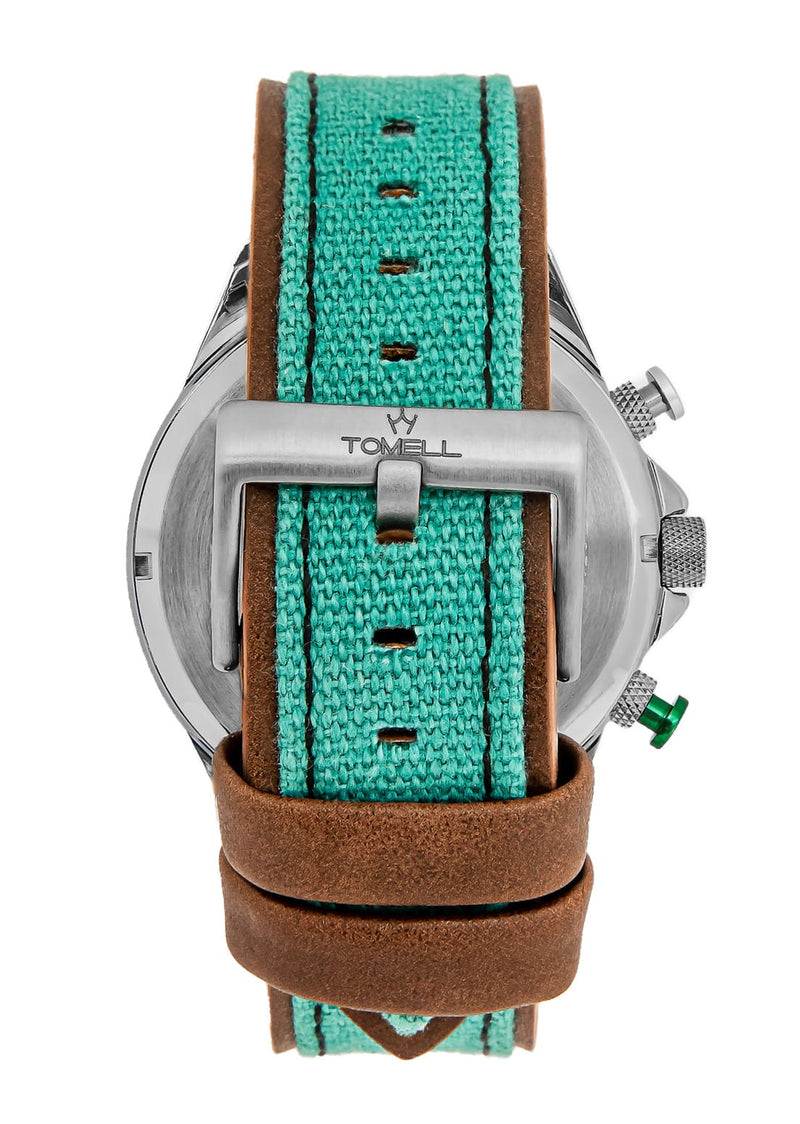 Watch with turquoise strap and brown leather accents rolex brand
