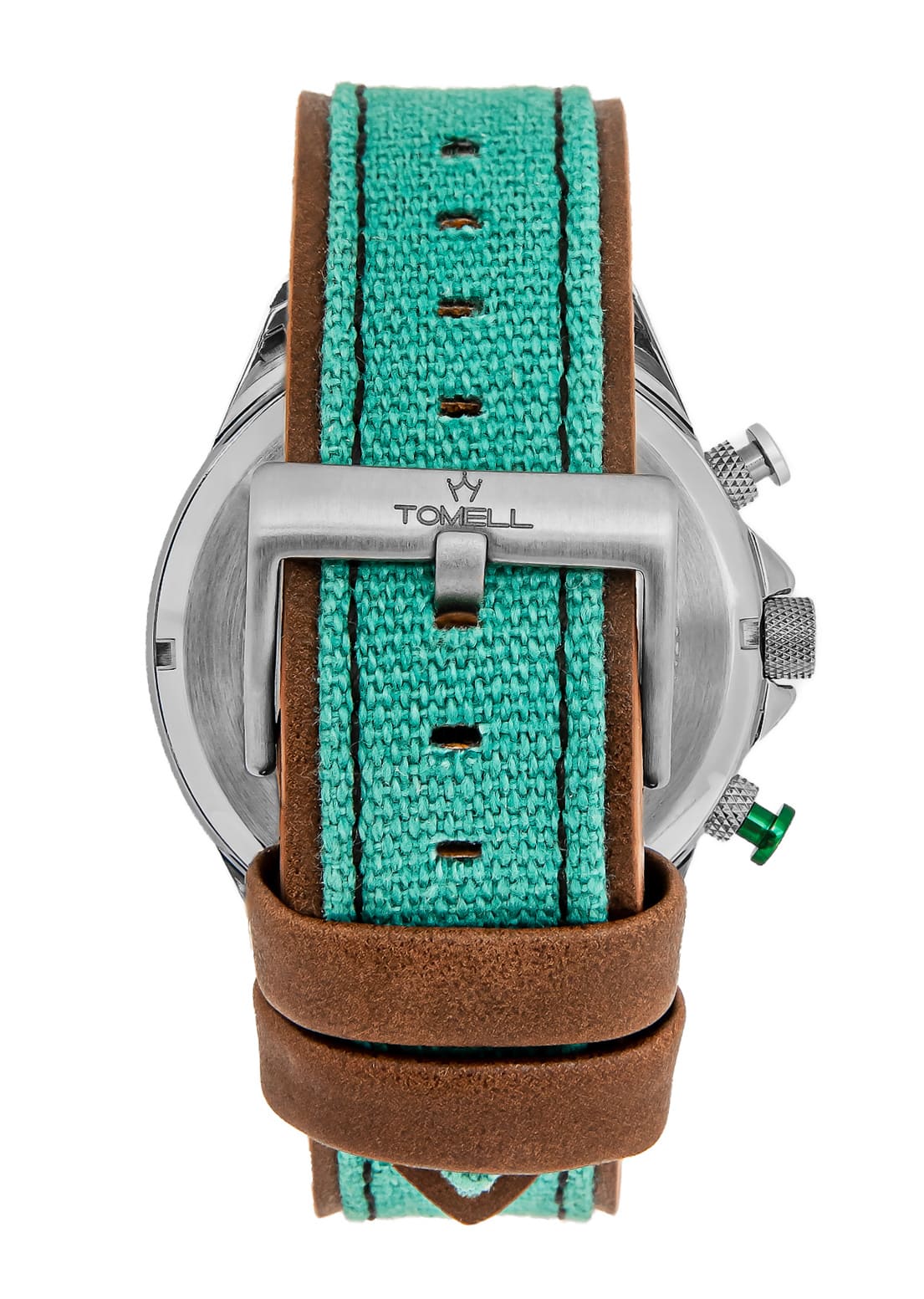 Watch with turquoise strap and brown leather accents rolex brand