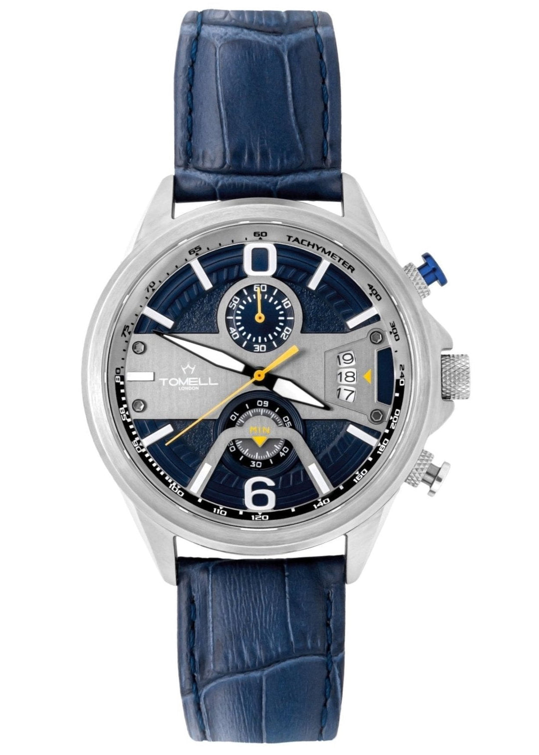 blue leather strap 